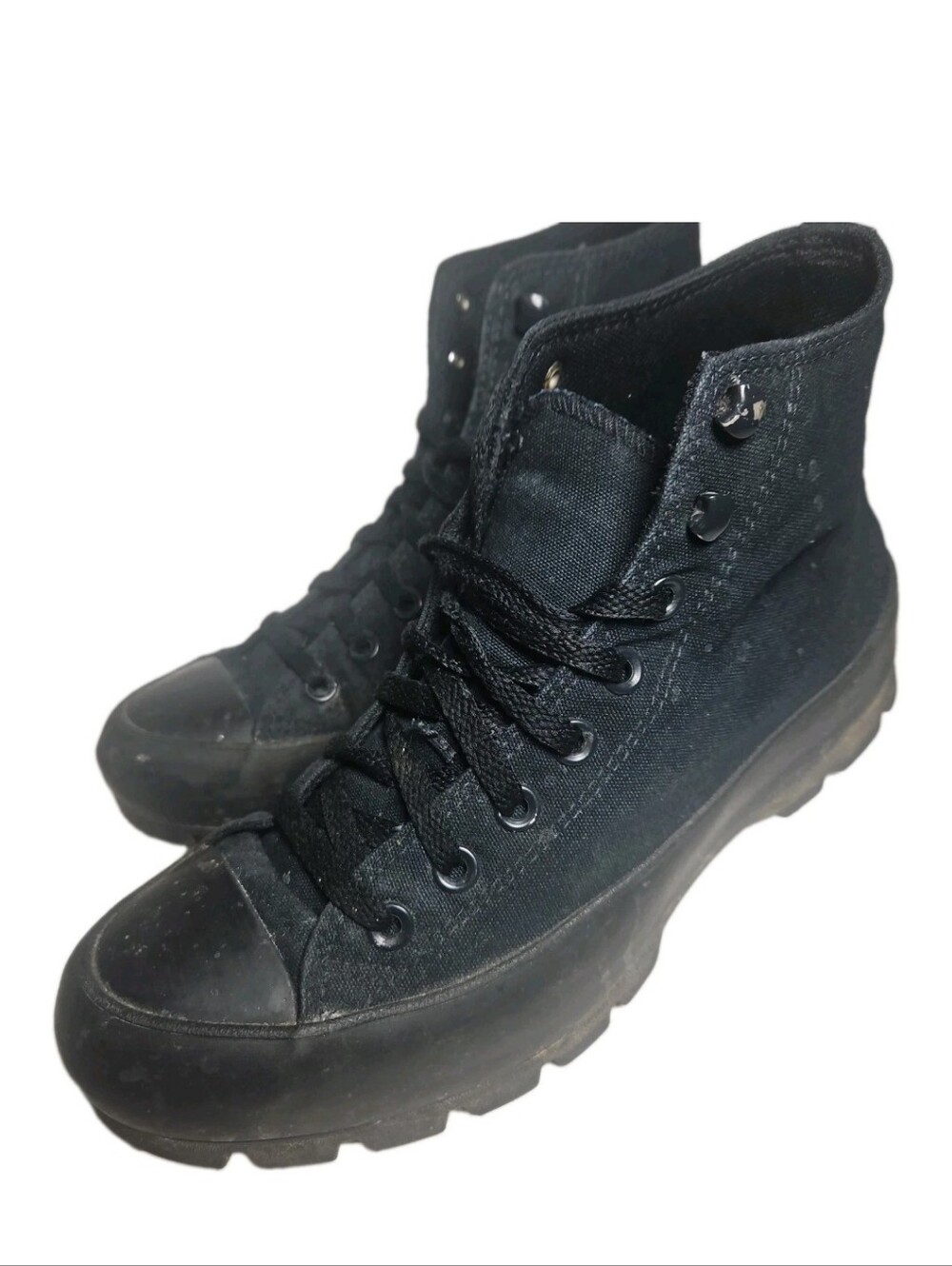 Converse Chuck Taylor All Star 569891C Women Sz9.5 Lugged High Blk Monochrome[7E